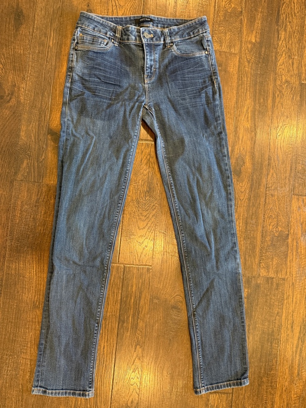 White House Black Market Women's Dark Blue Skinny Jeans